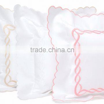 Embroidered White Cotton Pillow No.57 photo-3