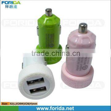 dual port usb car charger for iPAD.iphone.