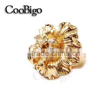 Fashion Jewelry Zinc Alloy Charming Rhinestone Flower Ring Women Party Show Gift Dresses Apparel Promotion Accessories photo-3