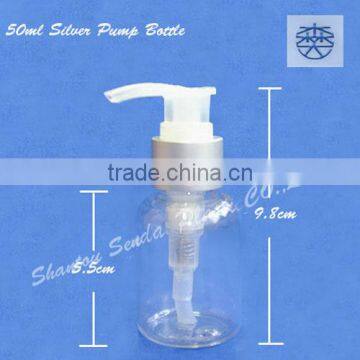 Plastic clear PET bottle with pump cap empty lotion bottles