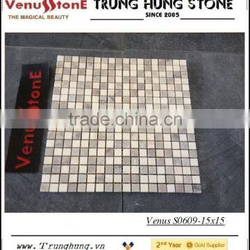 Gray White Polished Marble Mosaic Tiles photo-2
