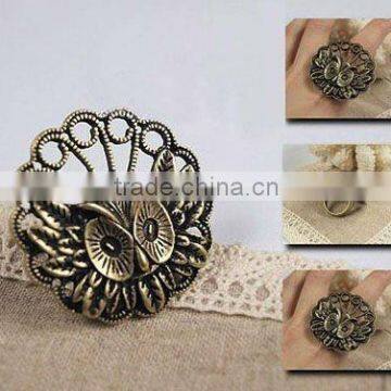 owl shaped with open end ring