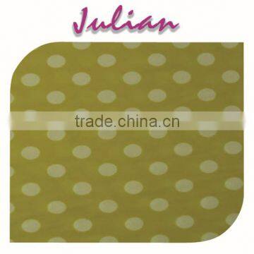 fabric elie saab white dot on light yellow poly milk fiber fabric Spandex Fabric 4way strentch