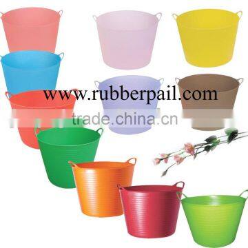 plastic garden bucket,flexible colorful PE pail,hot products