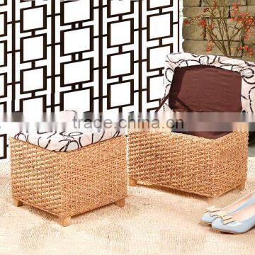 Pastoral straw shoes shoes stool storage stool stool stool self-contained rattan sofa stool stool sitting bo