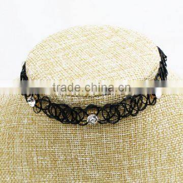 Fashion Custom Design 90s Tattoo Choker Plastic Crystal Bead Necklace Quality Choice photo-3