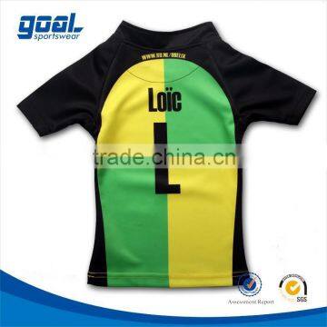 Full sublimation team men rugby protection jerseys