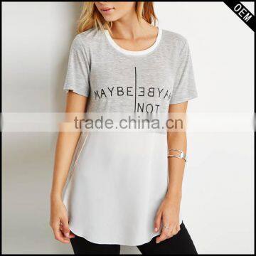 hot basic t-shirt 100% sure t-shirt with zipper t-shirt printing