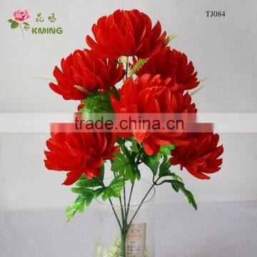 7 heads long stem big flower head lotus bush flower lucky flower