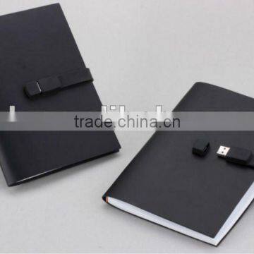 2012 New design USB driver notebook with PU cover