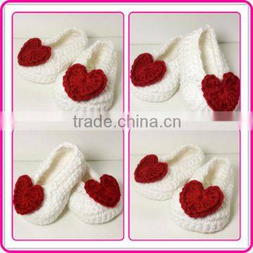 lovely crochet heart pattern shoes infant fashion baby soft boots for girls