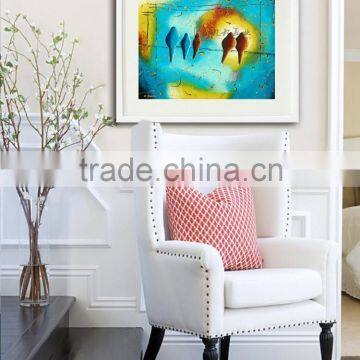 CTX-10178 modern bird painting handmade canvas wall art animal oil painting