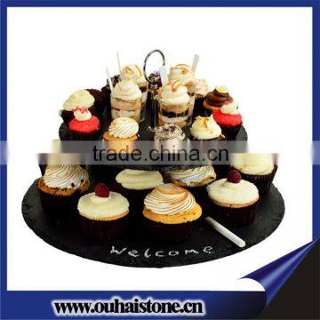 Superior quality special designs as clients' requirement black slate colored cake stand