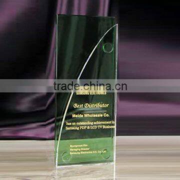 Crystal rectangle awards with customized logo