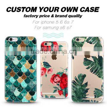 Custom printing cell phone shell transparent soft tpu silicone case for iphone 6s 6 plus phone case for samsung galaxy s7                        
                                                Quality Choice
                                              