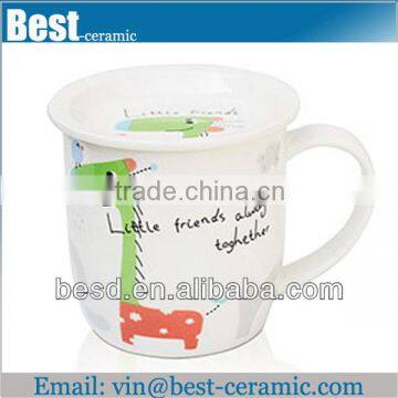 cool decal beautiful cup ceramic with lid