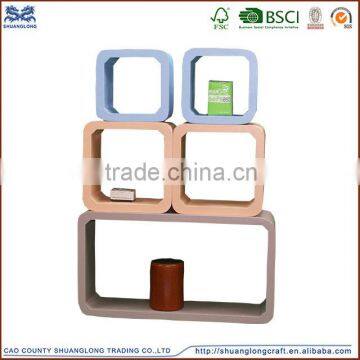 New fashion home decorative mdf wall shelves /wooden wall shelves/ mdf display shelf