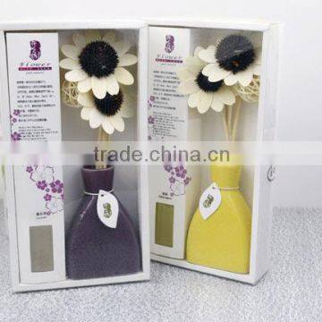 Natural ceramic bottle packed air freshener essenza flower diffuser