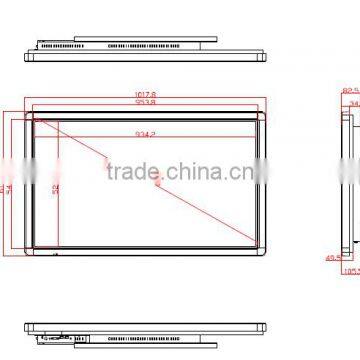 10 points with different size lcd wall touch screen monitor