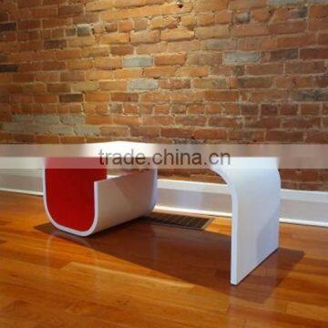 Italian style cafe table/wholesale cafe table/white and red cafe table