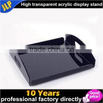 Customized acrylic tray acrylic serving tray with handle