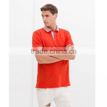 2015 trendy short sleeve polo shirt for men