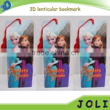 Standard Size 3D plastic pvc lenticular bookmark