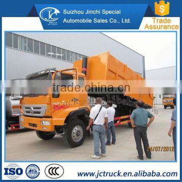 practical Waste compression station china howo 4x2 even joint dump garbage truck Promotion price