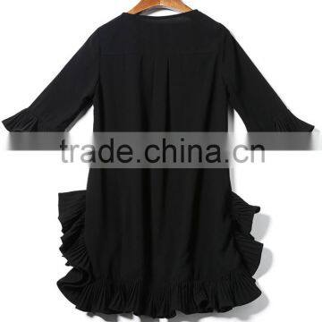 2016 Summer Flounced Relaxed New Model Girl Latest Net Dress Design for Women photo-6