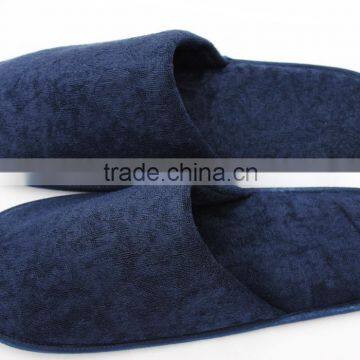 High Quality New Design Cotton Velour Closed Toe Hotel Slipper photo-2