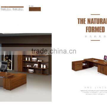 T Shape Melamine Laminated Luxury Open Space Market Wood and Steel Office Manager Desk photo-5