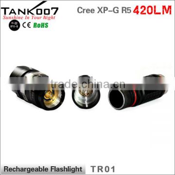 Tank007 police led rechargeable flashlight TR01