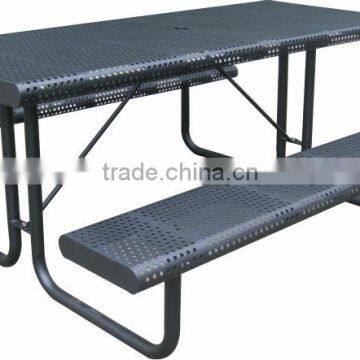 2014 Hot-sale Outdoor Table and Bench Seat,table & Bench,outdoor Picnic Table With Umbrella Hole photo-3