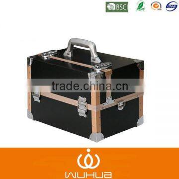 Plain balck aluminum caseLOGO customize special aluminum travel box