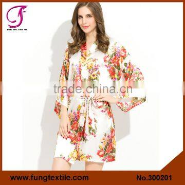 FUNG 3002 New Flower Silk Robes