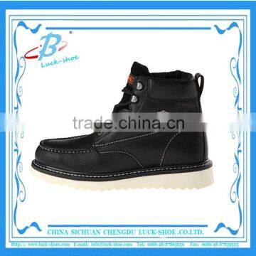 Soft sole men lace up ankle boots genuine leather men boots for wholesale