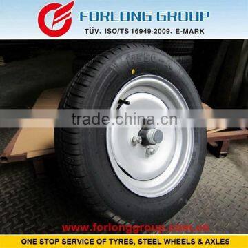 TRAZANO brand ECE certificate 165/70R13 4/98 agricultural trailer axle and wheels