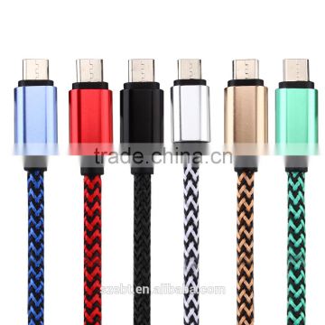 For Samsung s6 Reversible Micro USB Cable 5pin Metal Cable USB 2.0 Charger Cable