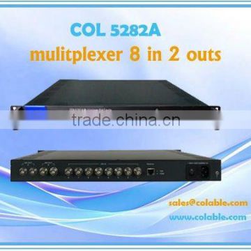 COL5282A digital tv Multiplexer DVB-C Broadcast equipment 8 in 2 out