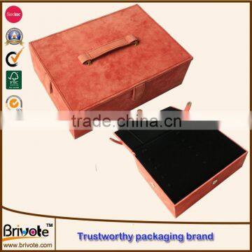 wholesale customed leather shoes tin box/leather paper jewelry box/custom leather coin storage box