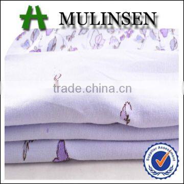 Mulinsen printed knitted OE spandex single jersey textil company in china