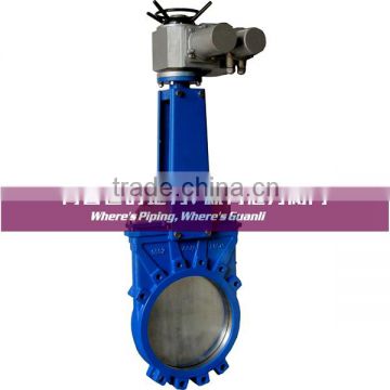 Motorized knife gate valve