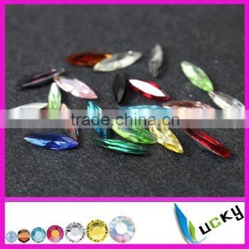 Top Quality Slim Long Horse Eye All Colors Available 4x15mm Crystal Navette Crystal Rhinestones Point Back Fancy Shape photo-2