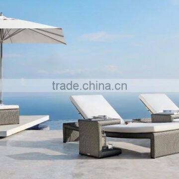 Synthetic Rattan Sun Lounger - Patio Sunbed - Plastic Sunbed photo-2