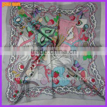 wholesale designer plain square silk scarf 2014