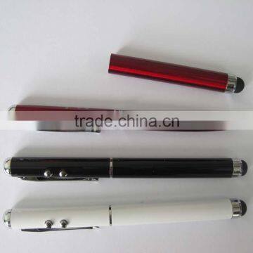 4 in 1 laser pointer pen with stylus pen and led light