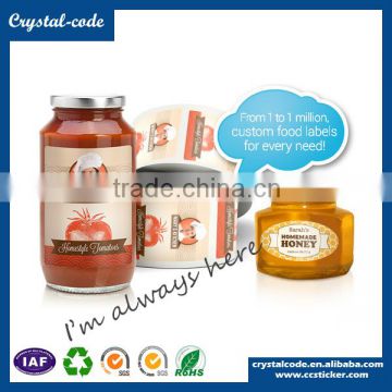 Cheap custom sample food labels, food sticker