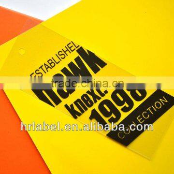clear plastic hangtags