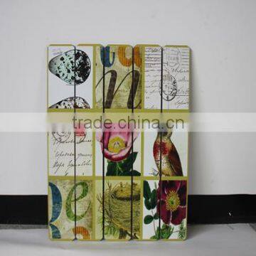 Vintage Wooden Wall Painting Hanging Decor photo-2