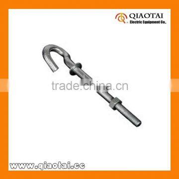 Forged Galvanized Ball Ended Pigtail Hook Bolt Overhead Line Fitting